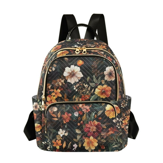 FORMRS Mini Backpack Purse for Women Travel Daypack Casual Shoulder Bag, Colorful Flower