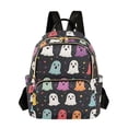 thumbnail image 1 of FORMRS Mini Backpack Purse for Women Travel Daypack Casual Shoulder Bag, Colorful Halloween Ghost, 1 of 7