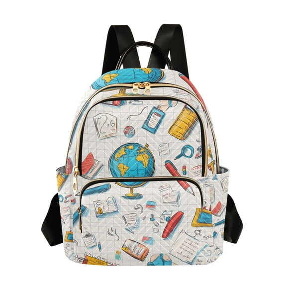 FORMRS Mini Backpack Purse for Women Quilted Travel Daypack Casual Shoulder Bag, Colorful School