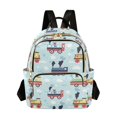 thumbnail image 1 of FORMRS Mini Backpack Purse for Women Travel Daypack Casual Shoulder Bag, Colorful Trains, 1 of 7