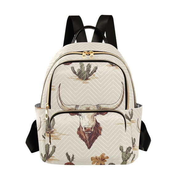 FORMRS Mini Backpack Purse for Women Quilted Travel Daypack Casual Shoulder Bag, Cowboy Pattern