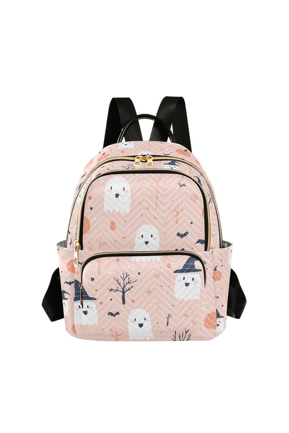 Mini Backpack Purse for Women Travel Daypack Casual Shoulder Bag, Cute Cartoon Halloween