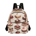 thumbnail image 1 of FORMRS Mini Backpack Purse for Women Quilted Travel Daypack Casual Shoulder Bag, Cute Chocolate Cakes, 1 of 7