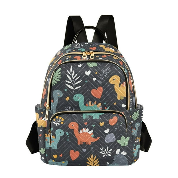 FORMRS Mini Backpack Purse for Women Quilted Travel Daypack Casual Shoulder Bag, Cute Dinosaur