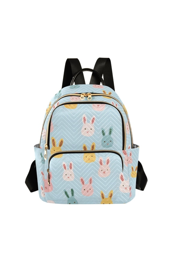 Mini Backpack Purse for Women Travel Daypack Casual Shoulder Bag, Cute Rabbits