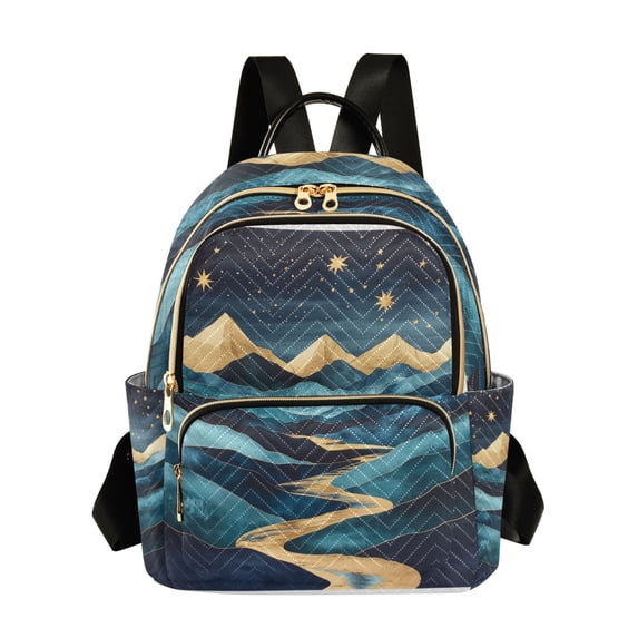 FORMRS Mini Backpack Purse for Women Travel Daypack Casual Shoulder Bag, Dark Mountains