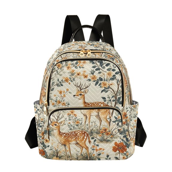FORMRS Mini Backpack Purse for Women Travel Daypack Casual Shoulder Bag, Deer Pattern