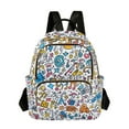 thumbnail image 1 of FORMRS Mini Backpack Purse for Women Travel Daypack Casual Shoulder Bag, Doodle Pattern, 1 of 7