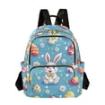 thumbnail image 1 of FORMRS Mini Backpack Purse for Women Quilted Travel Daypack Casual Shoulder Bag, Easter Bunny Pattern, 1 of 7