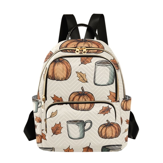 FORMRS Mini Backpack Purse for Women Quilted Travel Daypack Casual Shoulder Bag, Fall Leaves