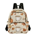 thumbnail image 1 of FORMRS Mini Backpack Purse for Women Travel Daypack Casual Shoulder Bag, Fall Mug Pattern, 1 of 7