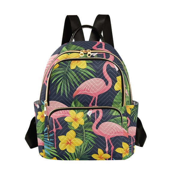 FORMRS Mini Backpack Purse for Women Quilted Travel Daypack Casual Shoulder Bag, Flamingo Pattern