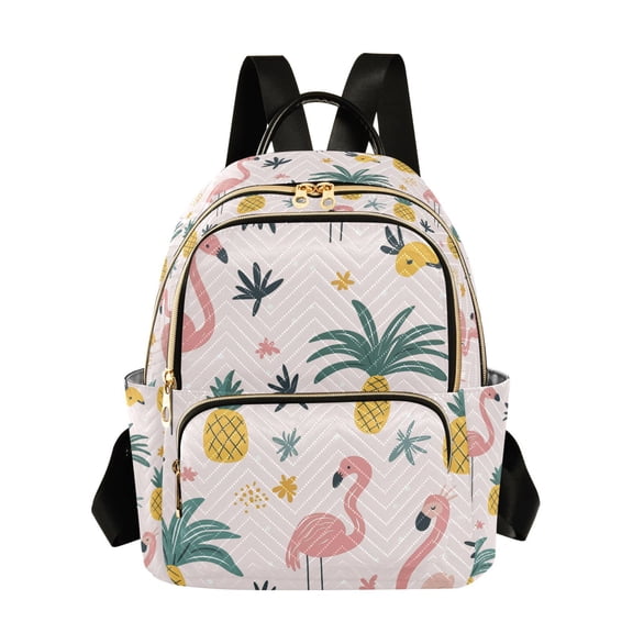 FORMRS Mini Backpack Purse for Women Travel Daypack Casual Shoulder Bag, Flamingo Pattern