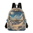 thumbnail image 1 of FORMRS Mini Backpack Purse for Women Travel Daypack Casual Shoulder Bag, Floating Whale, 1 of 7