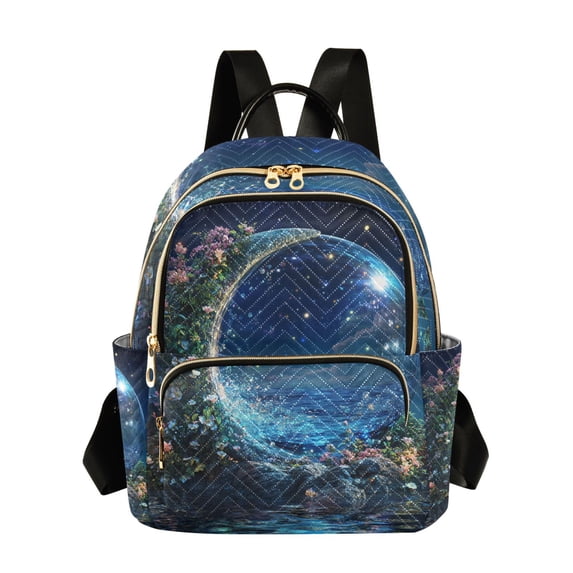 FORMRS Mini Backpack Purse for Women Travel Daypack Casual Shoulder Bag, Floral Occean