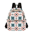 thumbnail image 1 of FORMRS Mini Backpack Purse for Women Travel Daypack Casual Shoulder Bag, Flowers Geometric Pattern, 1 of 7