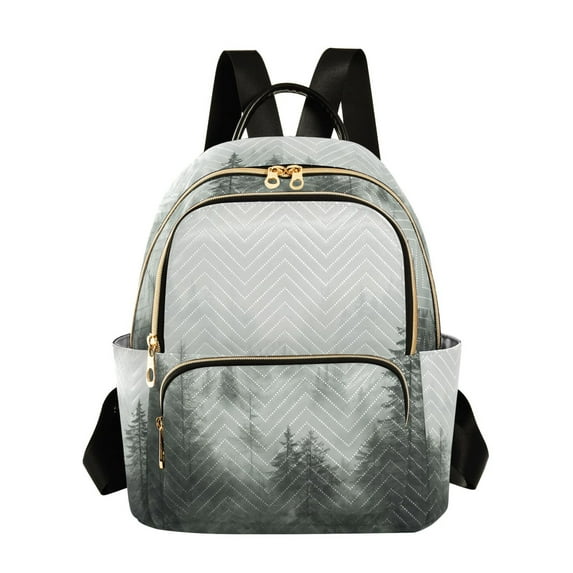 FORMRS Mini Backpack Purse for Women Travel Daypack Casual Shoulder Bag, Foggy Forest