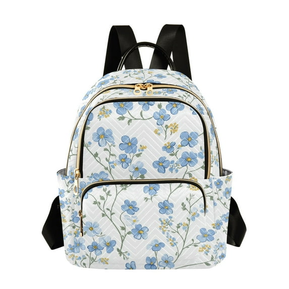 FORMRS Mini Backpack Purse for Women Travel Daypack Casual Shoulder Bag, Forget Me Not