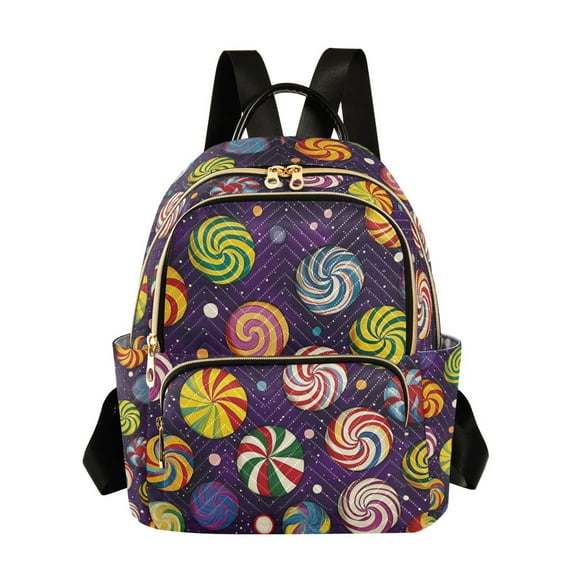 FORMRS Mini Backpack Purse for Women Travel Daypack Casual Shoulder Bag, Galactic Candy