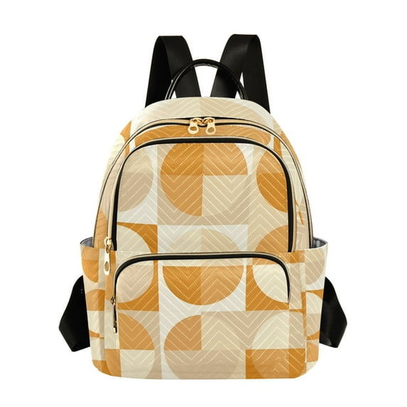 FORMRS Mini Backpack Purse for Women Quilted Travel Daypack Casual Shoulder Bag, Geometric Circles