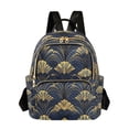 thumbnail image 1 of FORMRS Mini Backpack Purse for Women Travel Daypack Casual Shoulder Bag, Gold Art Pattern, 1 of 7