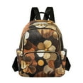 thumbnail image 1 of FORMRS Mini Backpack Purse for Women Travel Daypack Casual Shoulder Bag, Gold Flower, 1 of 7