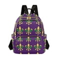 thumbnail image 1 of FORMRS Mini Backpack Purse for Women Travel Daypack Casual Shoulder Bag, Gold and Green Floral Pattern, 1 of 7