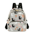 thumbnail image 1 of FORMRS Mini Backpack Purse for Women Quilted Travel Daypack Casual Shoulder Bag, Gray Cartoon Pattern, 1 of 7