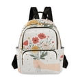 thumbnail image 1 of FORMRS Mini Backpack Purse for Women Travel Daypack Casual Shoulder Bag, Gray Cute Flower, 1 of 7