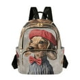 thumbnail image 1 of FORMRS Mini Backpack Purse for Women Travel Daypack Casual Shoulder Bag, Gray Dog Artist, 1 of 7