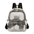 thumbnail image 1 of FORMRS Mini Backpack Purse for Women Travel Daypack Casual Shoulder Bag, Gray Hexagons, 1 of 7