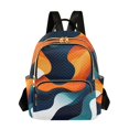thumbnail image 1 of FORMRS Mini Backpack Purse for Women Travel Daypack Casual Shoulder Bag, Green Abstract Wavy, 1 of 7
