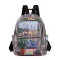 thumbnail image 1 of FORMRS Mini Backpack Purse for Women Travel Daypack Casual Shoulder Bag, Green Boat, 1 of 7