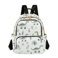 thumbnail image 1 of FORMRS Mini Backpack Purse for Women Travel Daypack Casual Shoulder Bag, Green Dinosaur Pattern, 1 of 7