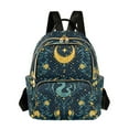 thumbnail image 1 of FORMRS Mini Backpack Purse for Women Quilted Travel Daypack Casual Shoulder Bag, Green Dragon Flowers, 1 of 7