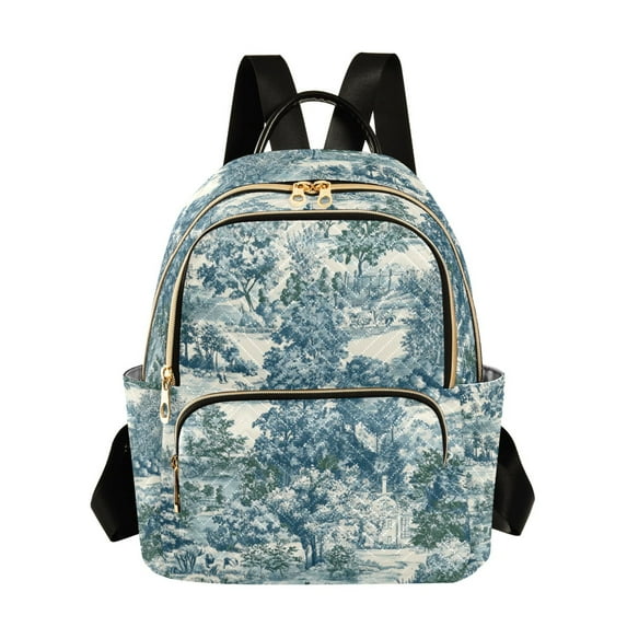 FORMRS Mini Backpack Purse for Women Travel Daypack Casual Shoulder Bag, Green Flourishing Garden