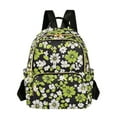 thumbnail image 1 of FORMRS Mini Backpack Purse for Women Travel Daypack Casual Shoulder Bag, Green Flower Pattern, 1 of 7
