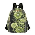 thumbnail image 1 of FORMRS Mini Backpack Purse for Women Travel Daypack Casual Shoulder Bag, Green Flowers, 1 of 7