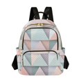 thumbnail image 1 of FORMRS Mini Backpack Purse for Women Travel Daypack Casual Shoulder Bag, Green Geometric, 1 of 7