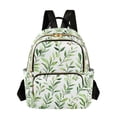 thumbnail image 1 of FORMRS Mini Backpack Purse for Women Travel Daypack Casual Shoulder Bag, Green Leafy Pattern, 1 of 7