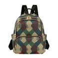 thumbnail image 1 of FORMRS Mini Backpack Purse for Women Travel Daypack Casual Shoulder Bag, Green Tartan Pattern, 1 of 7