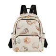 thumbnail image 1 of FORMRS Mini Backpack Purse for Women Travel Daypack Casual Shoulder Bag, Green Watercolor Seashells, 1 of 7
