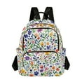 thumbnail image 1 of FORMRS Mini Backpack Purse for Women Quilted Travel Daypack Casual Shoulder Bag, Green Wildflower Pattern, 1 of 7