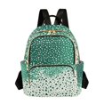 thumbnail image 1 of FORMRS Mini Backpack Purse for Women Quilted Travel Daypack Casual Shoulder Bag, Green and White Pattern, 1 of 7