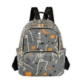 thumbnail image 1 of FORMRS Mini Backpack Purse for Women Quilted Travel Daypack Casual Shoulder Bag, Halloween Dancing Skeleton, 1 of 7