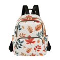 thumbnail image 1 of FORMRS Mini Backpack Purse for Women Travel Daypack Casual Shoulder Bag, Hand Drawn Autumn Leaves, 1 of 7