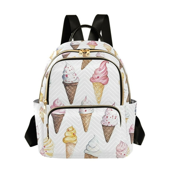 FORMRS Mini Backpack Purse for Women Travel Daypack Casual Shoulder Bag, Ice Cream Pattern