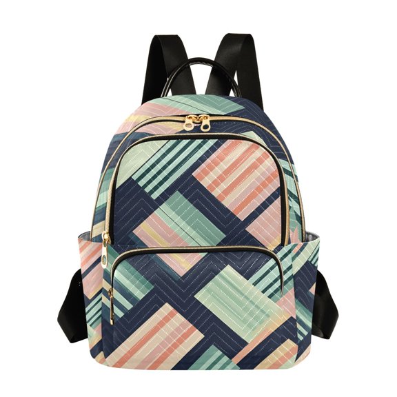 FORMRS Mini Backpack Purse for Women Travel Daypack Casual Shoulder Bag, Isometric Pink