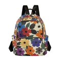 thumbnail image 1 of FORMRS Mini Backpack Purse for Women Travel Daypack Casual Shoulder Bag, Large Colorful Flowers Pattern, 1 of 7