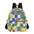 thumbnail image 1 of FORMRS Mini Backpack Purse for Women Travel Daypack Casual Shoulder Bag, Lemon Checkered, 1 of 7